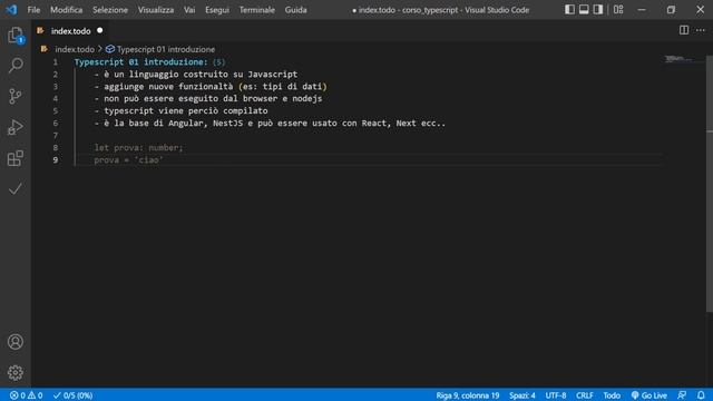 Introduzione Typescript - Typescript Tutorial Italiano 01 смотреть онлайн
