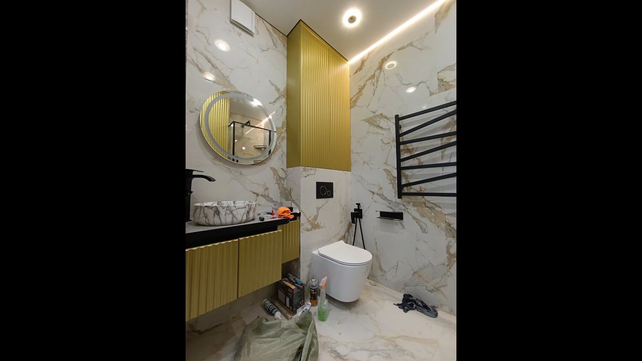 Процесс Ремонта СанУзла под Ключ по дизайн-проекту смотреть онлайн