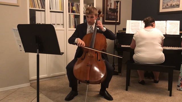 Emmett Wood, cellist, playing Allegro Appassionato, Op. 43 by Camille Saint-Saëns смотреть онлайн
