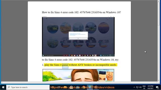Fix Sims 4 error code 102: 457b7b46 2316354a on Windows 10/Mac смотреть онлайн