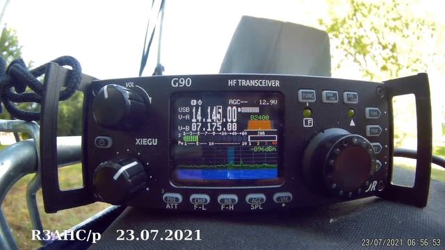 эфир 23.07.2021 // Вертикал EFHW + противовесы (эксперимент)