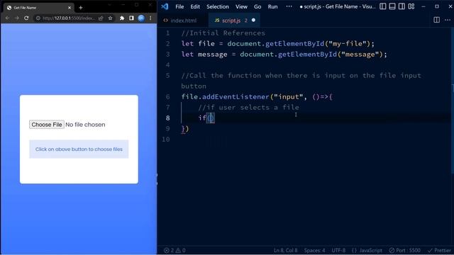Get File Name From File Input With Javascript смотреть онлайн