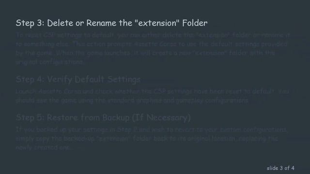 Resetting CSP Settings to Default in Assetto Corsa смотреть онлайн