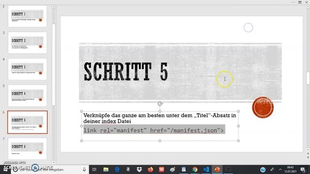 progressive web app veröffentlichen mit json manifest Datei verknüpfen - Tutorial-deutsch смотреть онлайн