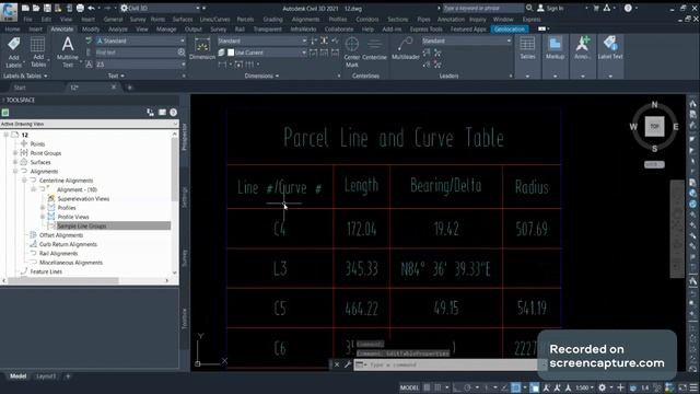 Civil 3D - Poly line Annotations Table in AutoDesk AutoCAD Civil3D смотреть онлайн