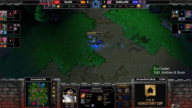 СТАРКРАФТЕР РАЗОШЁЛСЯ НЕ НА ШУТКУ! DeMusliM (HUM) vs VortiX (UD) Warcraft 3 смотреть онлайн