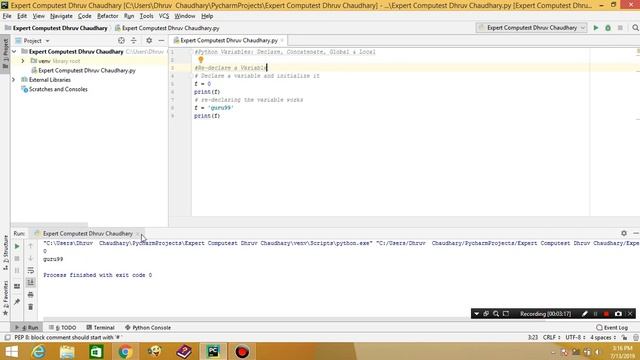 Python Variables: Declare, Concatenate, Global, Local & Delete a variable ( Python Tutorial 3) смотреть онлайн