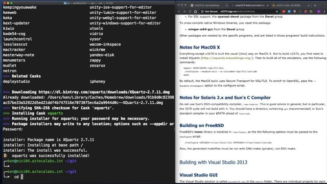 The x3270 Terminal Emulator, Building from Source for macOS Catalina смотреть онлайн