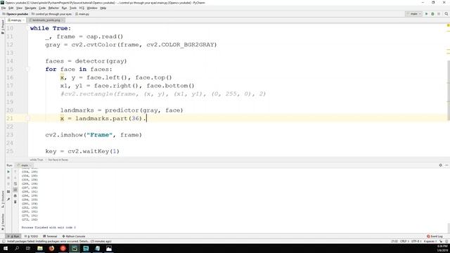 Eye detection - Gaze controlled keyboard with Python and Opencv p.1 смотреть онлайн
