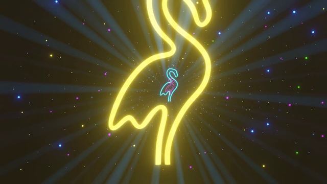Neon Pink Flamingo Lights Wallpaper 4K Background Tunnel \ Неон фламинго релакс заставка обои