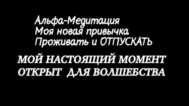 Альфа-Медитация на новую привычку Отпускать, чтоб дать место Чуду в моменте сейчас. смотреть онлайн