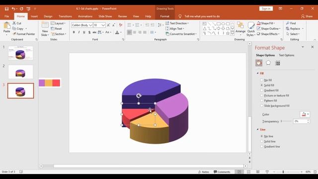 Make Beautiful 3D Pie charts in PowerPoint | Step by step tutorial смотреть онлайн
