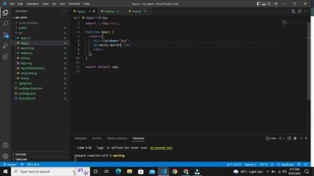 -2 Hello World Program in ReactJS | Make New FIles In React смотреть онлайн
