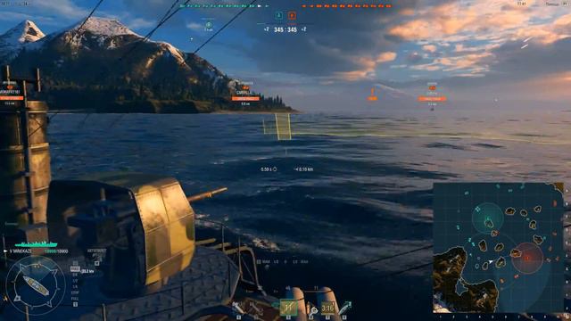 WORLD of WARSHIPS - Эсминец MINEKAZE смотреть онлайн
