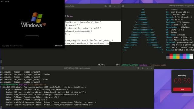 QEMU Windows XP SP3 Retro Gaming VM From Scratch to 3D Acceleration in 15 mins смотреть онлайн