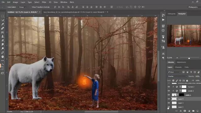 Blue and Orange Lights Photoshop Manipulation Tutorial Processing смотреть онлайн