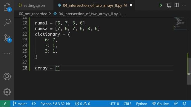 Intersection of Two Arrays II - LeetCode - Python смотреть онлайн