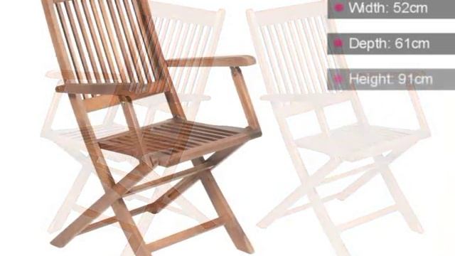 Hampton Acacia Folding Armchair смотреть онлайн
