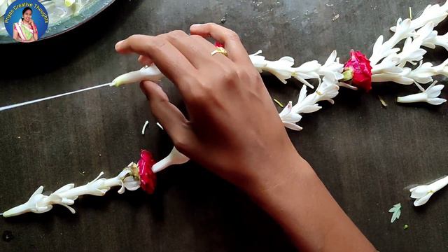 How to String Lilly Flower Garland | Garland for God Photo frame | Sampangi poo garland | roseflowe смотреть онлайн