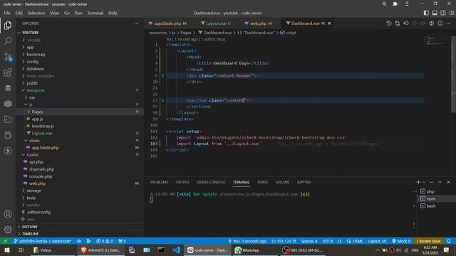 Cara Simple Bikin Dark Mode Adminlte di Inertia & Vue смотреть онлайн