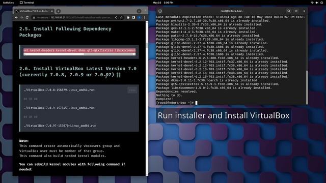 Install Oracle VirtualBox 7.0.8 / 7.0.9 / 7.0.97 on Fedora 38/37 [.run installer Method] смотреть онлайн