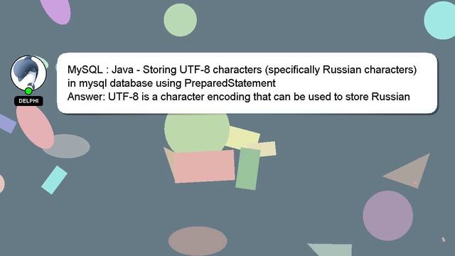 MySQL : Java - Storing UTF-8 characters (specifically Russian characters) in mysql database using P смотреть онлайн