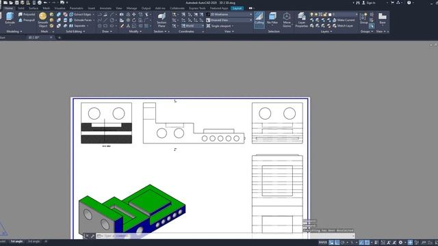 How to convert 3D to 2D in AutoCAD. смотреть онлайн