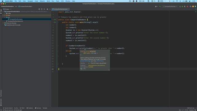 Compare Two Numbers in JAVA смотреть онлайн
