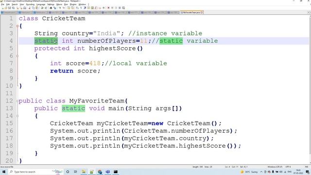 Session 7 - Types of Variables in Java | instance| local | static смотреть онлайн