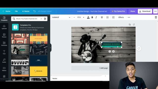 How to Create YouTube Banner on Canva in 2021| Canva Banner Design (Hindi) смотреть онлайн
