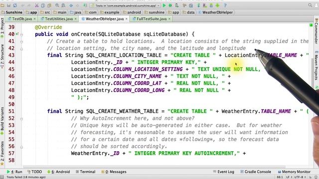 Create Sunshine Location DB Solution - Developing Android Apps смотреть онлайн