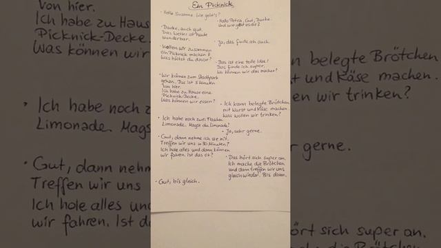 Ein Picknick planen Prüfung A2 B1 picknick Dialogues ألماني німецький Deutsch German учить немецкий смотреть онлайн
