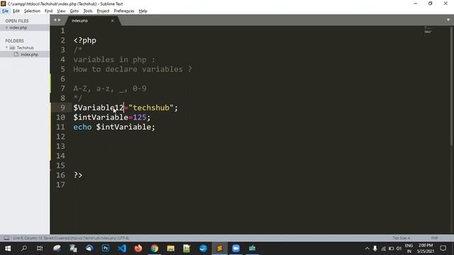 how to declare variables in php смотреть онлайн