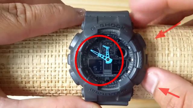 G Shock GA-100 Set Time (Analog Hands & Digital) | Time Adjustment Gshock 5081