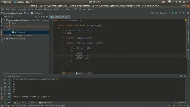 Bubble Sort Algorithm With Java Program смотреть онлайн