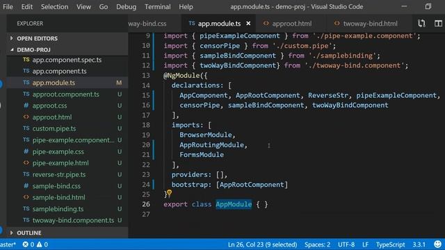 Angular 7 - Two Way Binding - App Module смотреть онлайн