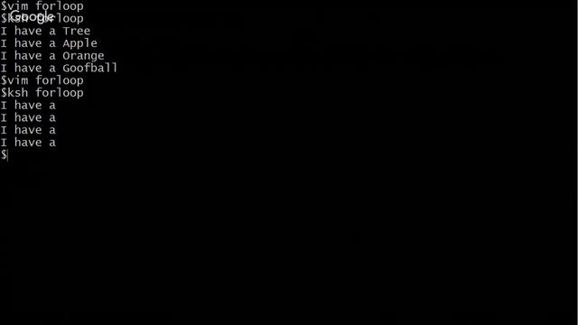 Korn shell scripting: for loop смотреть онлайн
