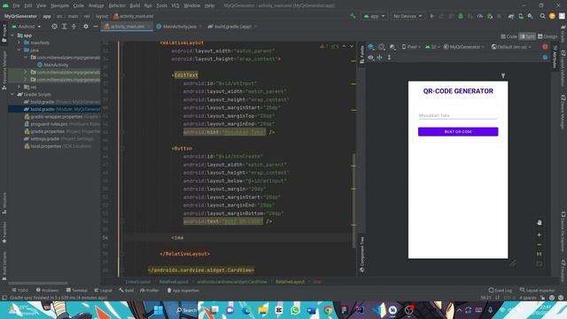 Cara Mudah Membuat Aplikasi QR-Code Generator Di Android Studio | Android Studio Tutorial смотреть онлайн