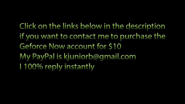 NVIDIA GEFORCE NOW ACCOUNT FOR $10!! смотреть онлайн