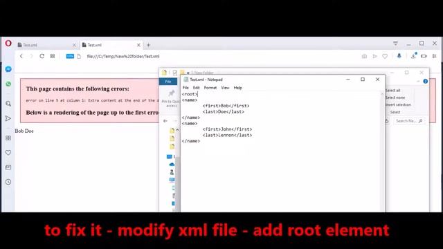 Opera browser - Fix Error - Extra content at the end of the document смотреть онлайн