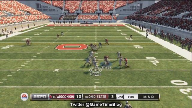 NCAA Football 13 Gameplay w/Commentary: Ohio State vs. Wisconsin (Xbox 360) смотреть онлайн
