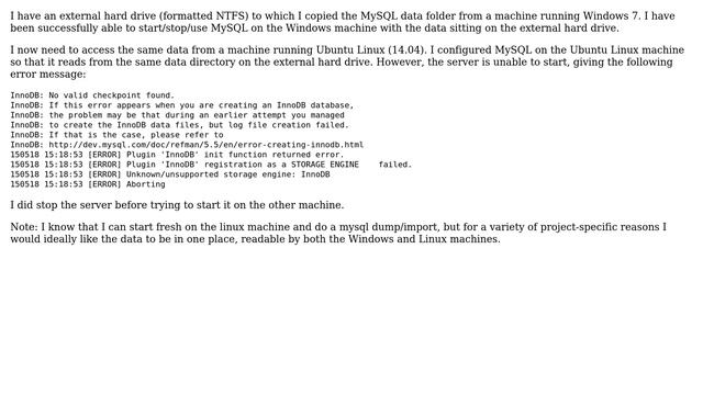 MySQL server copied from Windows won't start on Ubuntu Linux (2 Solutions!!) смотреть онлайн