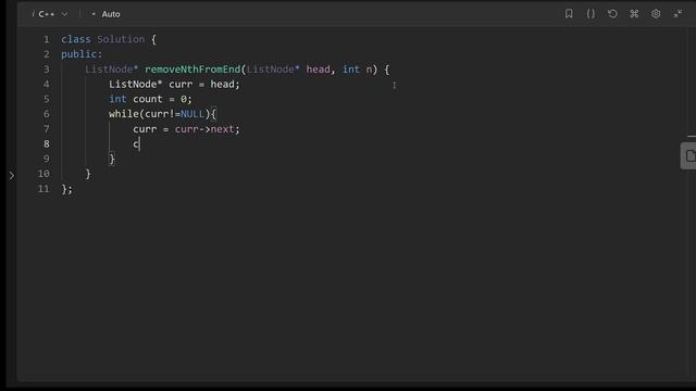 Leetcode : 19. Remove Nth Node From End of List | LinkedList | C++ | Hindi | Abhishek Khare смотреть онлайн