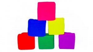 Разноцветные Кубики из Пластилина Плей До - Учить Цвета