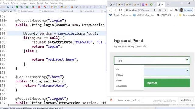 08 Cómo hacer un login con Spring смотреть онлайн