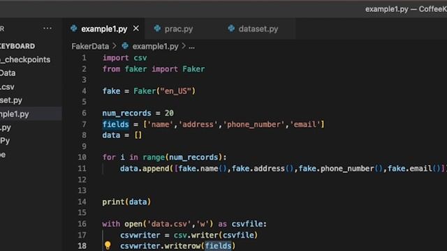 Generate Realistic Test Data with Python and Faker | Coffee Keyboard смотреть онлайн