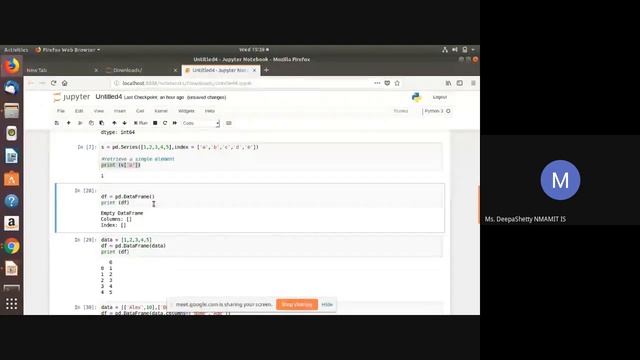 02. Day 2 - Session 1 - Python Libraries - Pandas - Ms. Deepa J Shetty смотреть онлайн