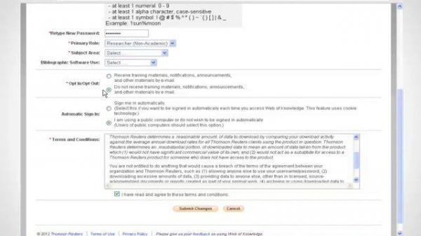 Регистрация в ResearcherID. Часть 1