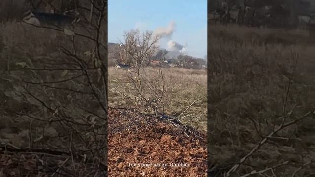 Работа артиллерии по позициям ВСУ. смотреть онлайн