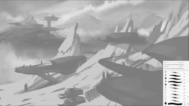 Concept Speed Sketch Painting - Snow Resort смотреть онлайн